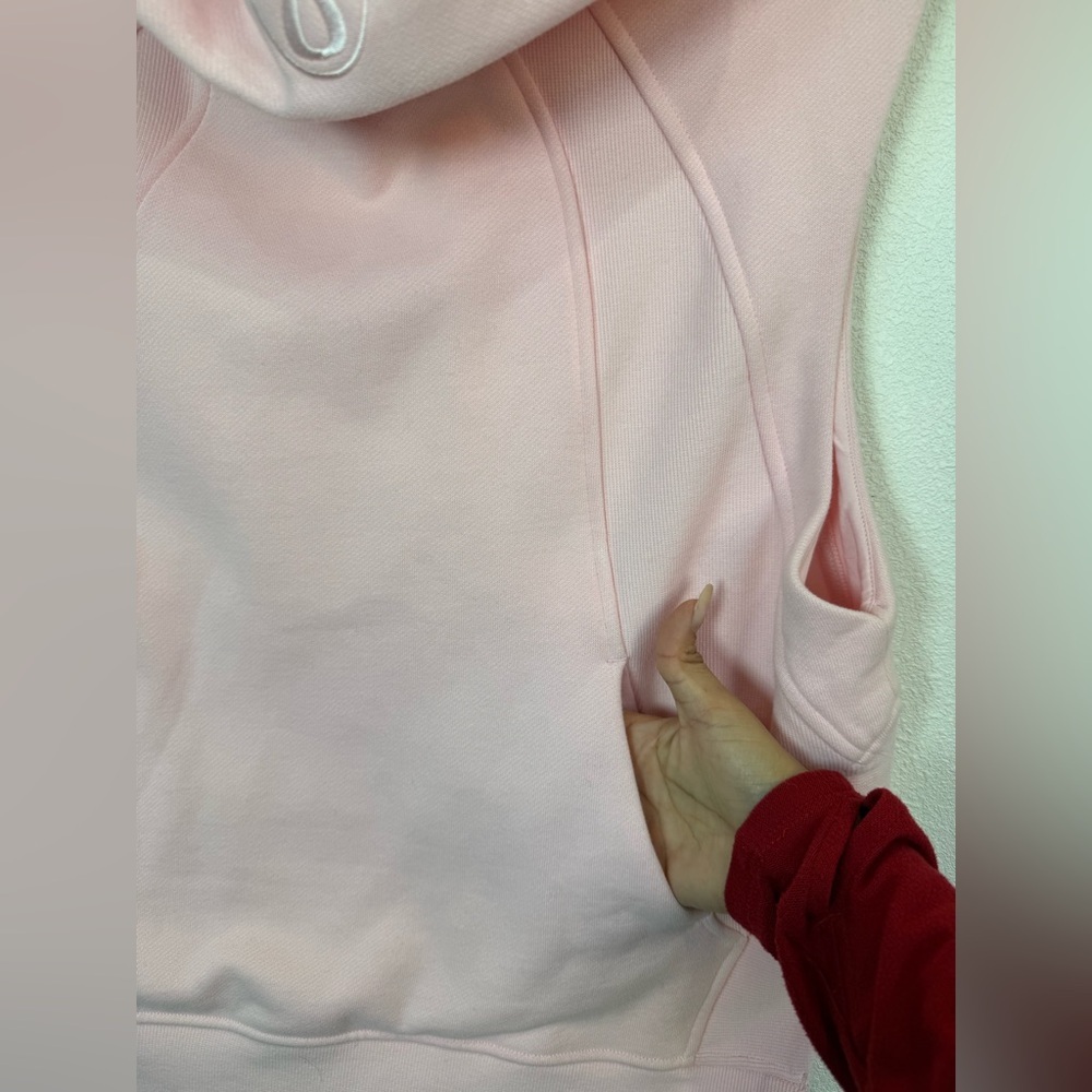 Lululemon Scuba Sleeveless Hoodie Vest Pink Oversized Athleisure XS/S - Picture 6 of 13